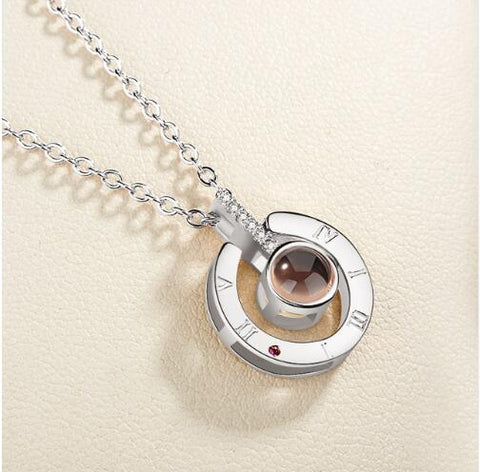 Lover Necklaces I love You in 100 Language Rose gold Pendant Choker Initial Chain Necklace For Women Silver Collier Femme 2019