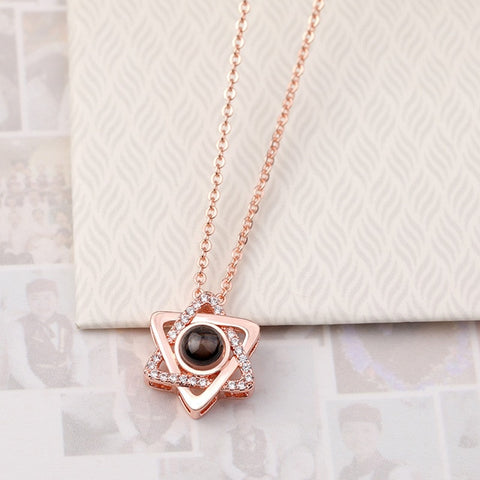 Lover Necklaces I love You in 100 Language Rose gold Pendant Choker Initial Chain Necklace For Women Silver Collier Femme 2019