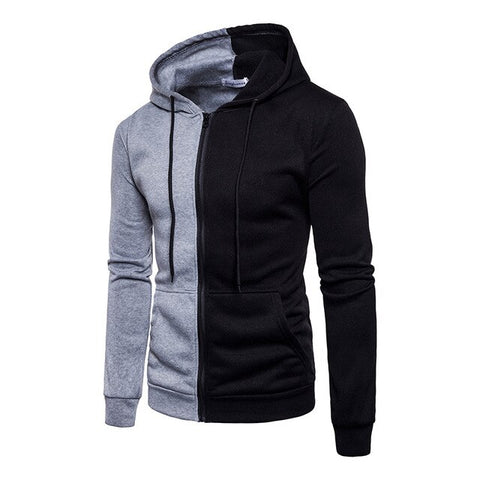 Sweatshirt Mens Autumn Winter Casual Patchwork Men Slim Fit Sweatshirt Hoodies Top Men's Warm Outdoor Sport Top Male Hoody Coat