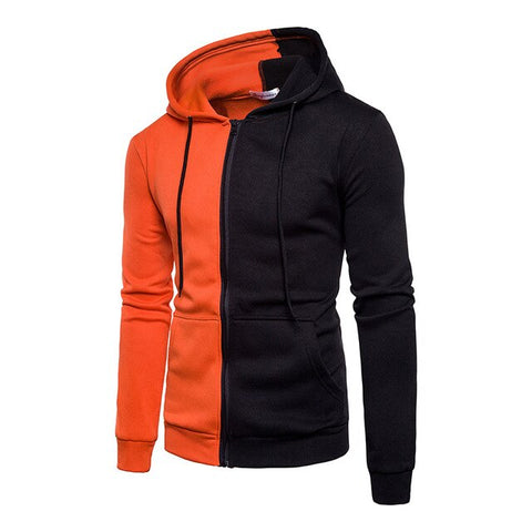 Sweatshirt Mens Autumn Winter Casual Patchwork Men Slim Fit Sweatshirt Hoodies Top Men's Warm Outdoor Sport Top Male Hoody Coat